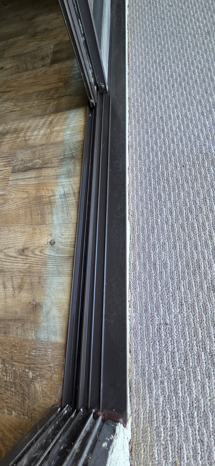 Restored sliding door track after ProSlide repair